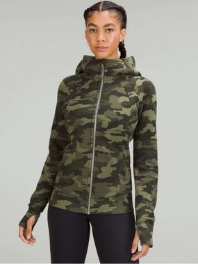 lululemon athletica Olive Camo Scuba Full-Zip Hoodie